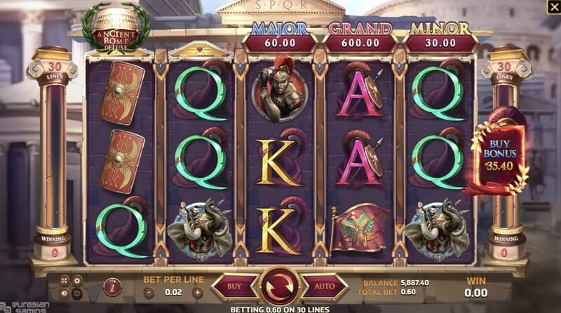 Ancient Rome Deluxe AI - विनिंग लाइन के साथ गेमप्ले